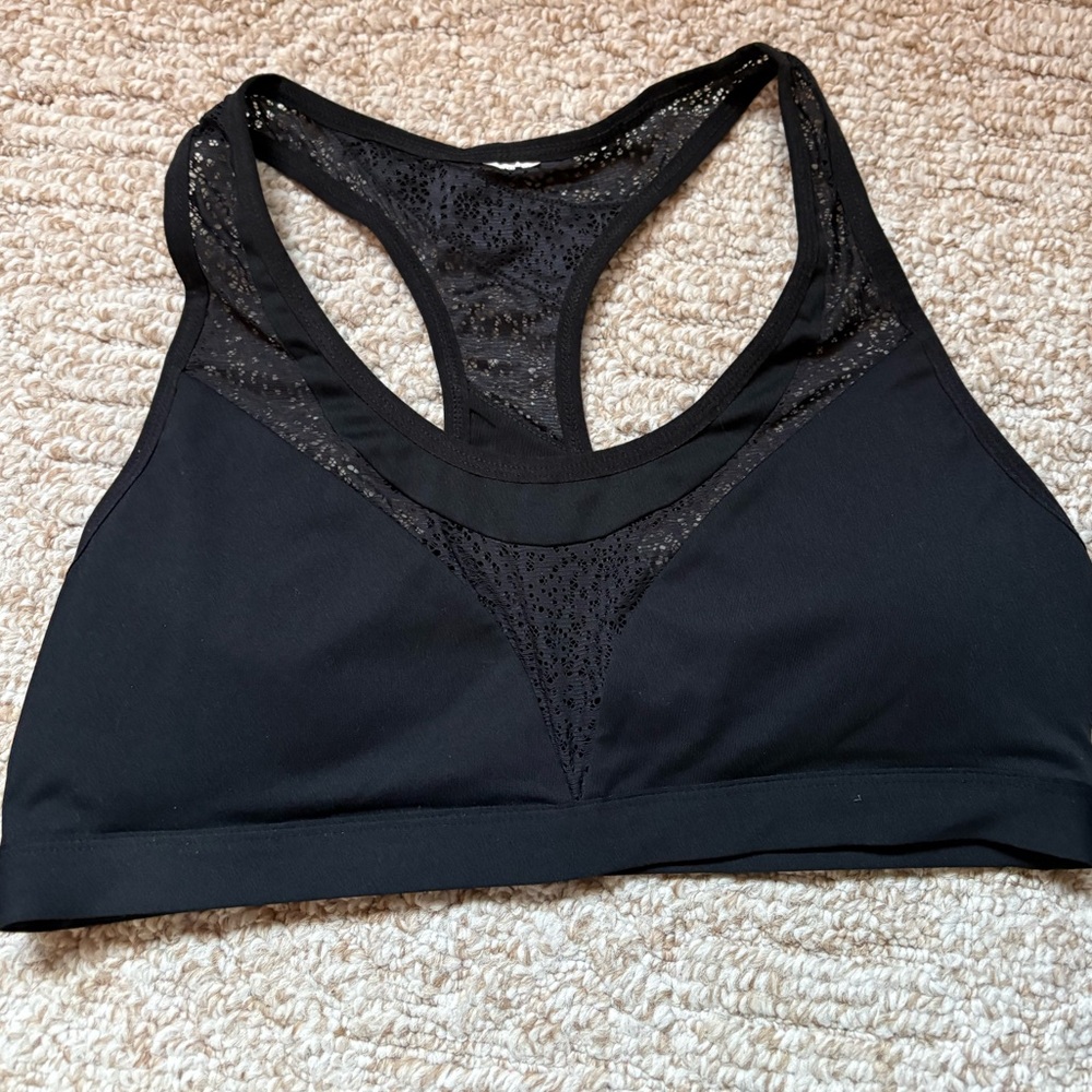 Fabletics Black Mesh Sports Bra